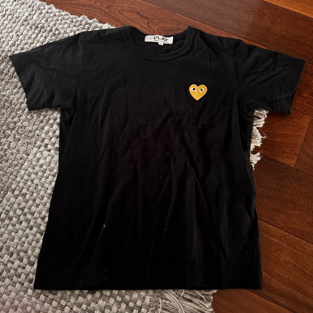 Comme des Garcons Black and Yellow Short Sleeve Tees
